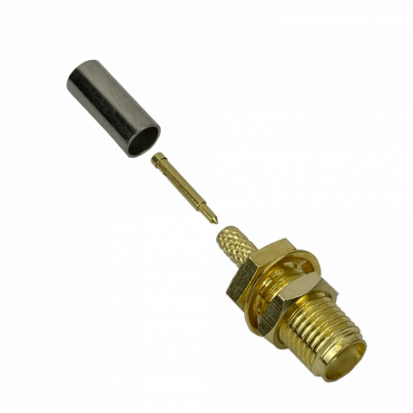 Coaxial N F BNC RCA UHF GENERICO RH1C RH1C RPSMA-Hembra RG316 Conector Coaxial Crimpeable CA100 RG174