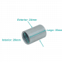 Canalizacion/Caja/Amarras/otros GENERICO M12-COM M12-COM IMC 1/2-Pulg Copla Largo-35mm Hilo Interno 20/24mm-Diam-int/ext