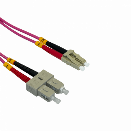 Jumper FIBRA JF4LC3 JF4LC3 LSZH 3mt LC-SC OM4 MultiModo MM Duplex Jumper Fibra 50/125um 3,0mm