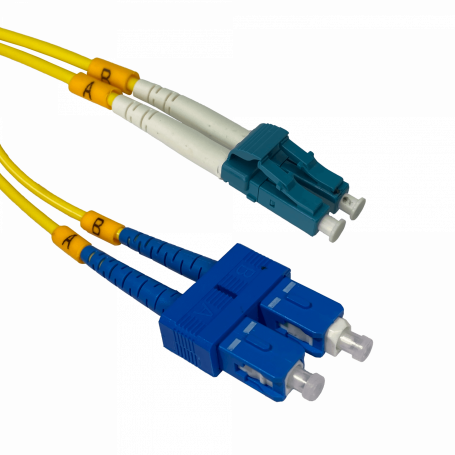 Jumper FIBRA JFSLC2 JFSLC2 2mt LC-SC/UPC MonoModo SM Duplex Jumper Cable Fibra 9/125um 3mm