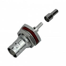 Coaxial N F BNC RCA UHF GENERICO BH1E BH1E BNC-Hembra RG316 13mm-Diamet Panel Conector Crimpeable Coaxial CA100