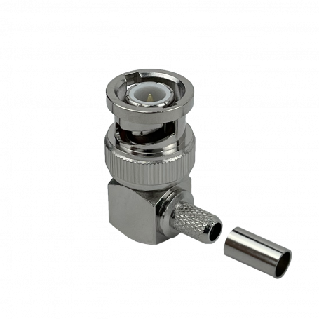 Coaxial N F BNC RCA UHF GENERICO BM2J BM2J BNC-Macho 90-Grados LMR195 Conector Crimpeable RG58 RG142