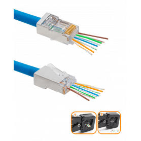 RJ45 Multifilar OTRAS MARCAS RJ6SEZ RJ6SEZ XINTYLINK EZ-RJ45 CAT6 STP FTP Bolsa 50 Conectores con Orificios-1,1mm