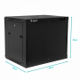 Rack Cerrado 2U a 15U LINKMADE RK09-4LD RK09-4LD LINKMADE Desarmado 9U 45CM-Fondo Gabinete Rack Pared Muro Negro