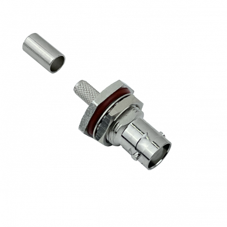 Coaxial N F BNC RCA UHF GENERICO BH2E BH2E BNC-Hembra LMR195 RG58 13mm-Diamet Panel Conector Crimpeable Coaxial
