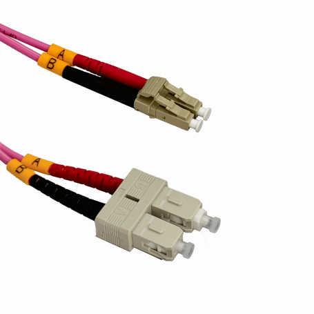 Jumper FIBRA JF4LC2 JF4LC2 LSZH 2mt LC-SC OM4 MultiModo MM Duplex Jumper Fibra 50/125um 3,0mm