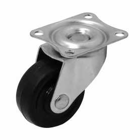 Accesorio Rack Otras Marcas RUEDO-1 RUEDO-1 Rueda 1,5-pulgadas Giratoria Negra Soporta-20Kg 38x45x53mm