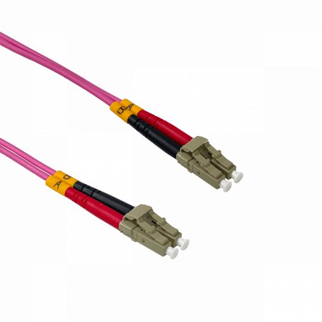 Jumper FIBRA JF4LL10 JF4LL10 LSZH 10mt LC-LC- OM4 MultiModo MM Duplex Jumper Fibra 50/125um 3mm