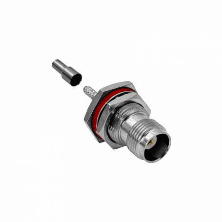 Coaxial N F BNC RCA UHF GENERICO TH1E TH1E TNC-Hembra LMR100 RG316 13mm-Diamet Panel Conector Crimpeable Coaxial