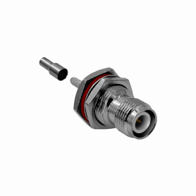 Coaxial N F BNC RCA UHF GENERICO ZH1E ZH1E RPTNC-Hembra RG316 13mm-Diamet Panel Conector Crimpeable Coaxial CA100