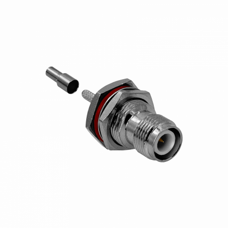 Coaxial N F BNC RCA UHF GENERICO ZH1E ZH1E RPTNC-Hembra RG316 13mm-Diamet Panel Conector Crimpeable Coaxial CA100