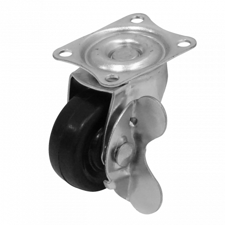 Accesorio Rack Otras Marcas RUEDE-1 RUEDE-1 Rueda 1,5-pulgadas c/Freno Giratoria Negro Soporta-20Kg 38x46x54mm