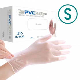 Art. Personal/Proteccion GENERICO GUANTES GUANTES 100-unids Talla-S 50-pares Guantes PVC Blanco Desechable Small Chicos