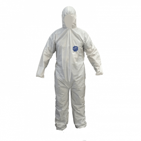 Art. Personal/Proteccion GENERICO BUZO-XL BUZO-XL Talla-XL Buzo Desechable Blanco Polipropileno con Cierre Gorro