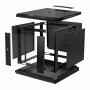 Rack Cerrado 2U a 15U Linkmade RK09-6LD RK09-6LD LINKMADE 60cm-Fondo 9U Gabinete Rack Pared Negro Desarmado inc-M6-2U
