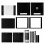 Rack Cerrado 2U a 15U Linkmade RK09-6LD RK09-6LD LINKMADE 60cm-Fondo 9U Gabinete Rack Pared Negro Desarmado inc-M6-2U