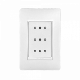 Enchufe Mural / Tapa BTICINO PU1313 PU1313 BTICINO LUZICA Toma Triple Armado 2-2P+T 10A 250V Blanco 3-ENCHUFES