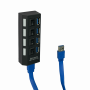 m/PCI/e USB RS232 OTRAS MARCAS HUB4-30 HUB4-30 HUB 4-Puertos USB3.0 1-AM 4-AH Switch Independiente inc-Cable USB