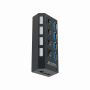 m/PCI/e USB RS232 OTRAS MARCAS HUB4-30 HUB4-30 HUB 4-Puertos USB3.0 1-AM 4-AH Switch Independiente inc-Cable USB