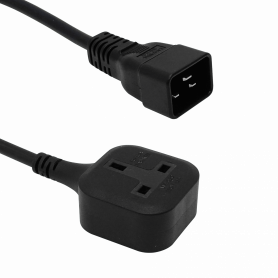 Cable de Poder GENERICO NDMU NDMU C20-Macho UK-Hembra Cable Poder 0,5mt Negro 50cm