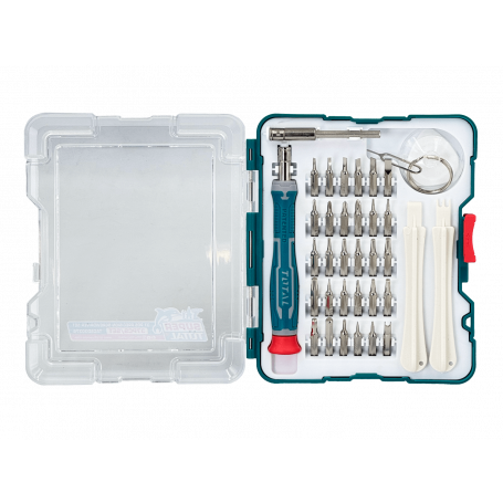 Atornillador TOTAL TOOLS 37-LLAVES 37-LLAVES TOTAL Kit 37 Herramientas Destornilladores de Precision TACSD30376