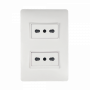 Enchufe Mural / Tapa BTICINO PU1280 PU1280 BTICINO LUZICA Toma Doble Armado 2-2P+T 16A 250V Blanco 2-ENCHUFES-16A