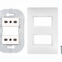 Enchufe Mural / Tapa BTICINO PU1280 PU1280 BTICINO LUZICA Toma Doble Armado 2-2P+T 16A 250V Blanco 2-ENCHUFES-16A