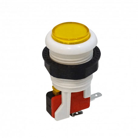 Pulsadores Otras Marcas BOTON-AM BOTON-AM Amarillo Arcade Interruptor Pulsador 27mm NA N/A 2-pin