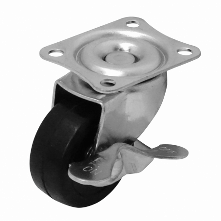 Accesorio Rack Otras Marcas RUEDE-2 RUEDE-2 Rueda 2-pulgadas c/Freno Giratoria Negro Soporta-25Kg 48x59x67mm