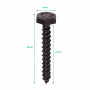 Tornillo / tuerca GENERICO YUF5-12 YUF5-12 100-unids. TORNILLO TIRAFONDO 3/16 X 1.1/2-pulgadas Negro