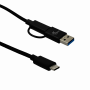 USB Pasivo / FireWire Otras Marcas USBC-2MM USBC-2MM XTECH 2-IN-1 USB-C a USB-CM/AM Cable 182cm USB2.0 XTC-532