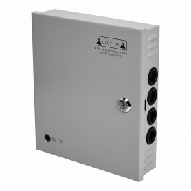 Fuente poder/Poe Otras Marcas F12-10T F12-10T 120W 12VDC 10A 9-Salida Gabinete-llave Piloto 100-240VAC Fuente Poder