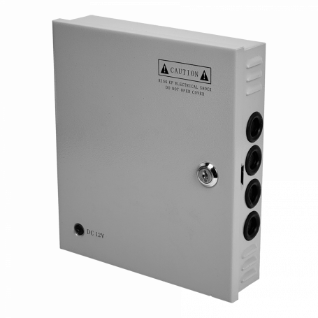 Transformador 12V Otras Marcas F12-10T F12-10T 120W 12VDC 10A 9-Salida Gabinete-llave Piloto 100-240VAC Fuente Poder