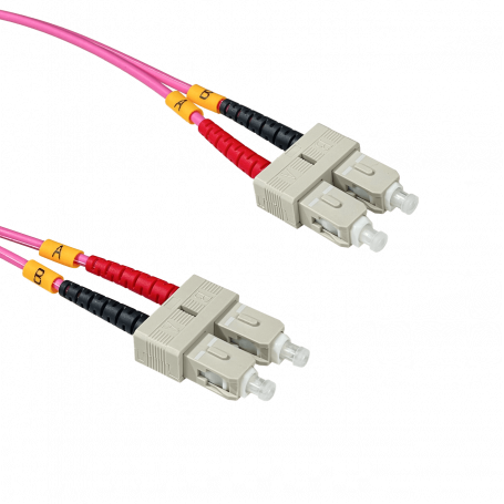 Jumper FIBRA JF4CC100 JF4CC100 LSZH 100mt SC-SC OM4 MultiModo MM Duplex Jumper Fibra 50/125um 3mm