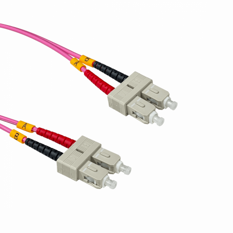 Jumper FIBRA JF4CC5 JF4CC5 LSZH 5mt SC-SC OM4 MultiModo MM Duplex Jumper Fibra 50/125um 3mm