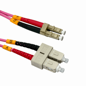 Jumper FIBRA JF4LC5 JF4LC5 LSZH 5mt LC-SC OM4 MultiModo MM Duplex Jumper Fibra 3.0mm 50/125um