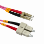 Jumper FIBRA JF4LC5 JF4LC5 LSZH 5mt LC-SC OM4 MultiModo MM Duplex Jumper Fibra 3.0mm 50/125um