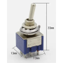 Pulsadores Otras Marcas MTS-202 MTS-202 Interruptor 6-Pin 2-Pos Celeste ON-ON Toggle Perilla 250V 3AMP DPDT