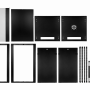Rack Cerrado 18 a 45U LINKMADE RK18-6LD RK18-6LD LINKMADE 18U 60cm-Fondo Desarmado inc-2U-M6 Rack Gabinete Pared Negro