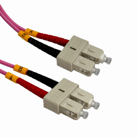 Jumper FIBRA JF4CC1 JF4CC1 LSZH 1mt SC-SC OM4 MultiModo MM Duplex Jumper Fibra 50/125um 3mm