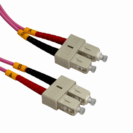 Jumper FIBRA JF4CC1 JF4CC1 LSZH 1mt SC-SC OM4 MultiModo MM Duplex Jumper Fibra 50/125um 3mm