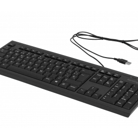Teclado / Mouse OTRAS MARCAS WIRED-K WIRED-K KENSINGTON Teclado Cable-140cm Resistente Antiderrame Negro USB A2306A
