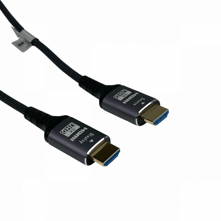 HDMI VGA HD SD TV PC GENERICO HDMI-80K HDMI-80K 8K 80mt 4320p HDMI-M HDMI-M Cable Fibra Optica Negro v2.0 3D 4Kx8K