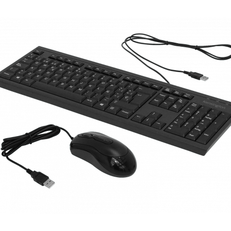 Teclado / Mouse OTRAS MARCAS WIRED-KM WIRED-KM KENSINGTON Teclado y Mouse Cable Resistente Antiderrames USB-AM Negro