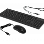 Teclado / Mouse OTRAS MARCAS WIRED-KM WIRED-KM KENSINGTON Teclado y Mouse Cable Resistente Antiderrames USB-AM Negro