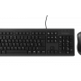 Teclado / Mouse OTRAS MARCAS WIRED-KM WIRED-KM KENSINGTON Teclado y Mouse Cable Resistente Antiderrames USB-AM Negro