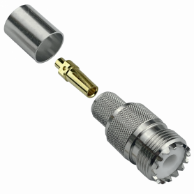 Coaxial N F BNC RCA UHF GENERICO UH4C UH4C UHF-Hembra LMR400 Conector Crimpeable CA400 RG8 PL-259 PL259
