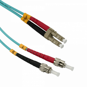 Jumper FIBRA JF3LT1 JF3LT1 1mt LC-ST OM3 Multimodo MM Duplex Jumper Fibra 3.0mm 50/125um