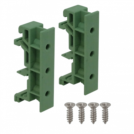 Switch/Accesorios GENERICO PCB-DIN PCB-DIN Verde 25mm Par Adaptadors Plasticos inc-torn Montaje Circuito Riel DIN
