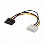 SATA / IDE GENERICO PSATAIDE PSATAIDE 1-MOLEX-M 1-SATA-H Cable de poder 15cm